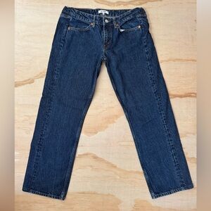 Re/Done VTG Low Rise 70’s Dark Blue Straight Jeans